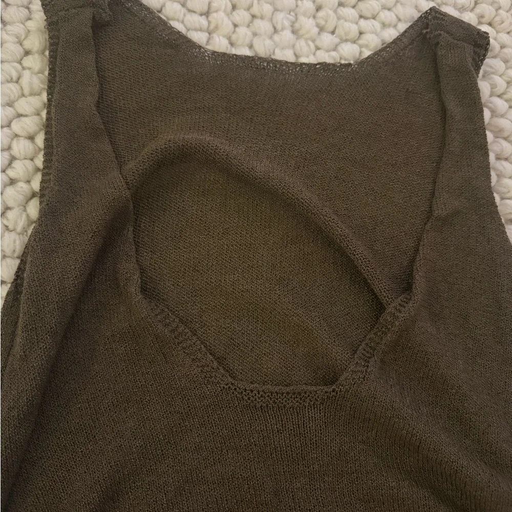 SHEIN Brown Ruched Sleeveless Coverup - Picture 3 of 4